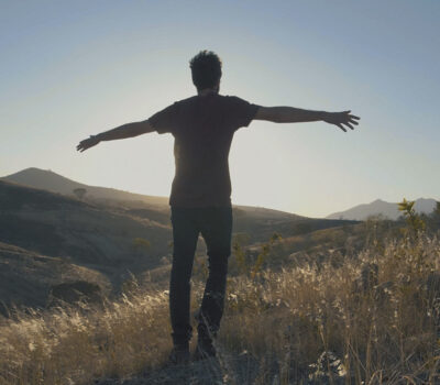 Man enjoying the wind